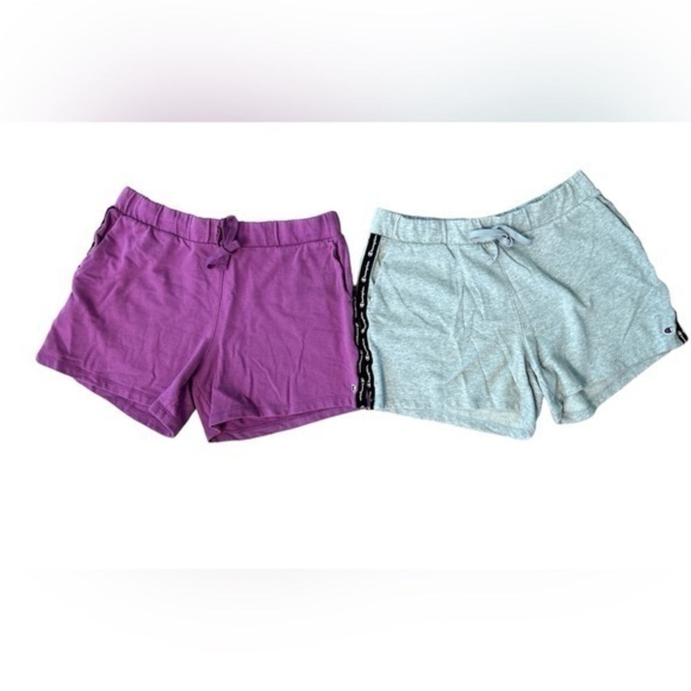 2 pairs women’s champion long/activewear shorts - large